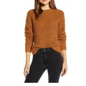 Something Navy Women Slouchy Crewneck Sweater | Size - XX-Small | Color - Brown